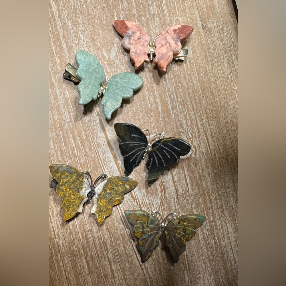 New Elegant Butterfly Hair Clips Set of 5